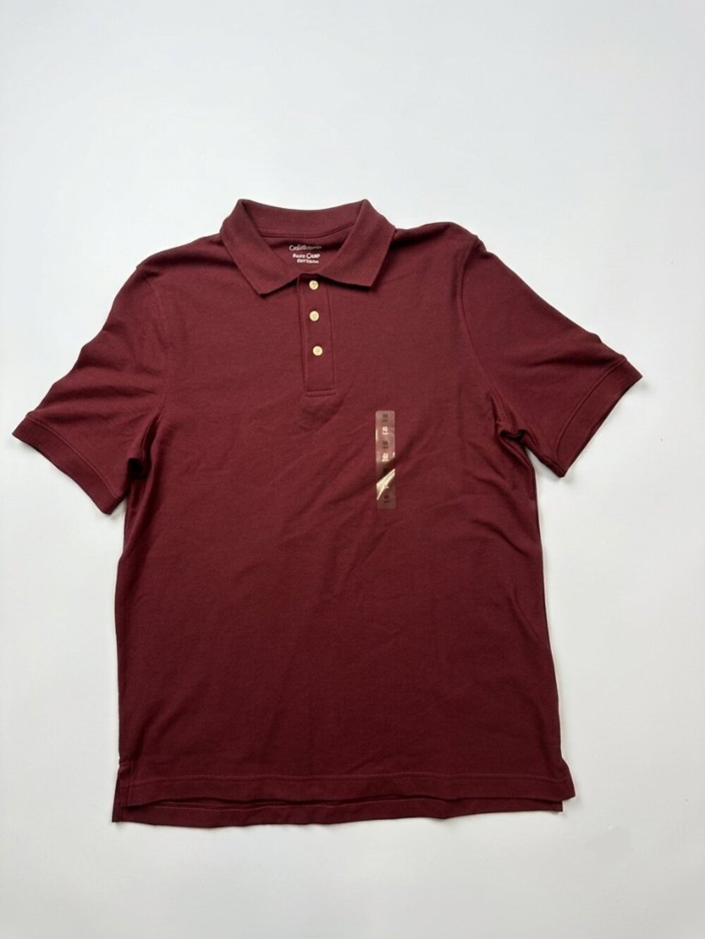 Croft & Barrow Polo Shirt Men's Medium Red Short Sleeve Collar 3 Button Knit